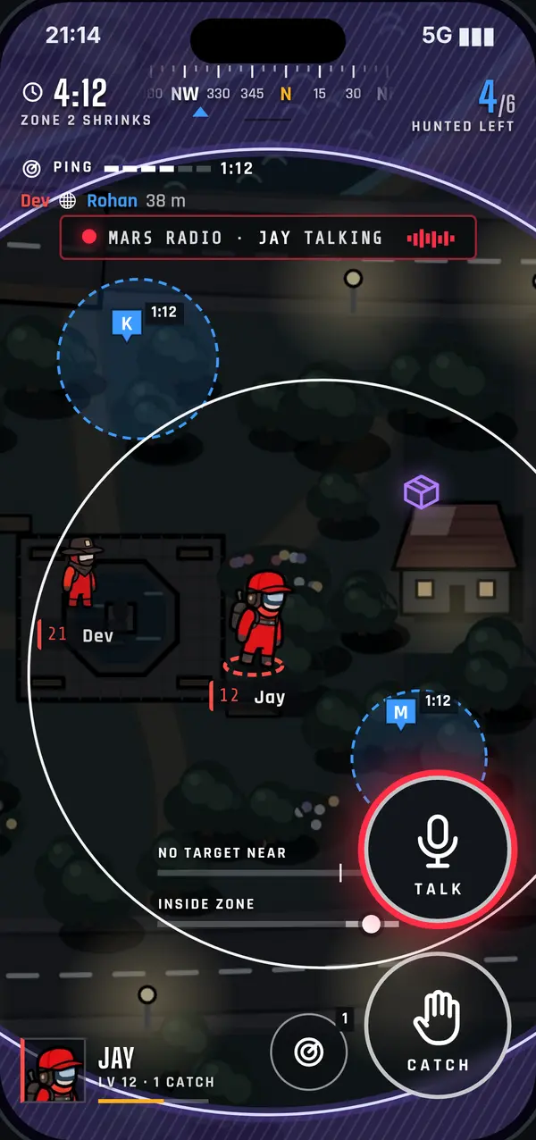 Push-to-talk team radio